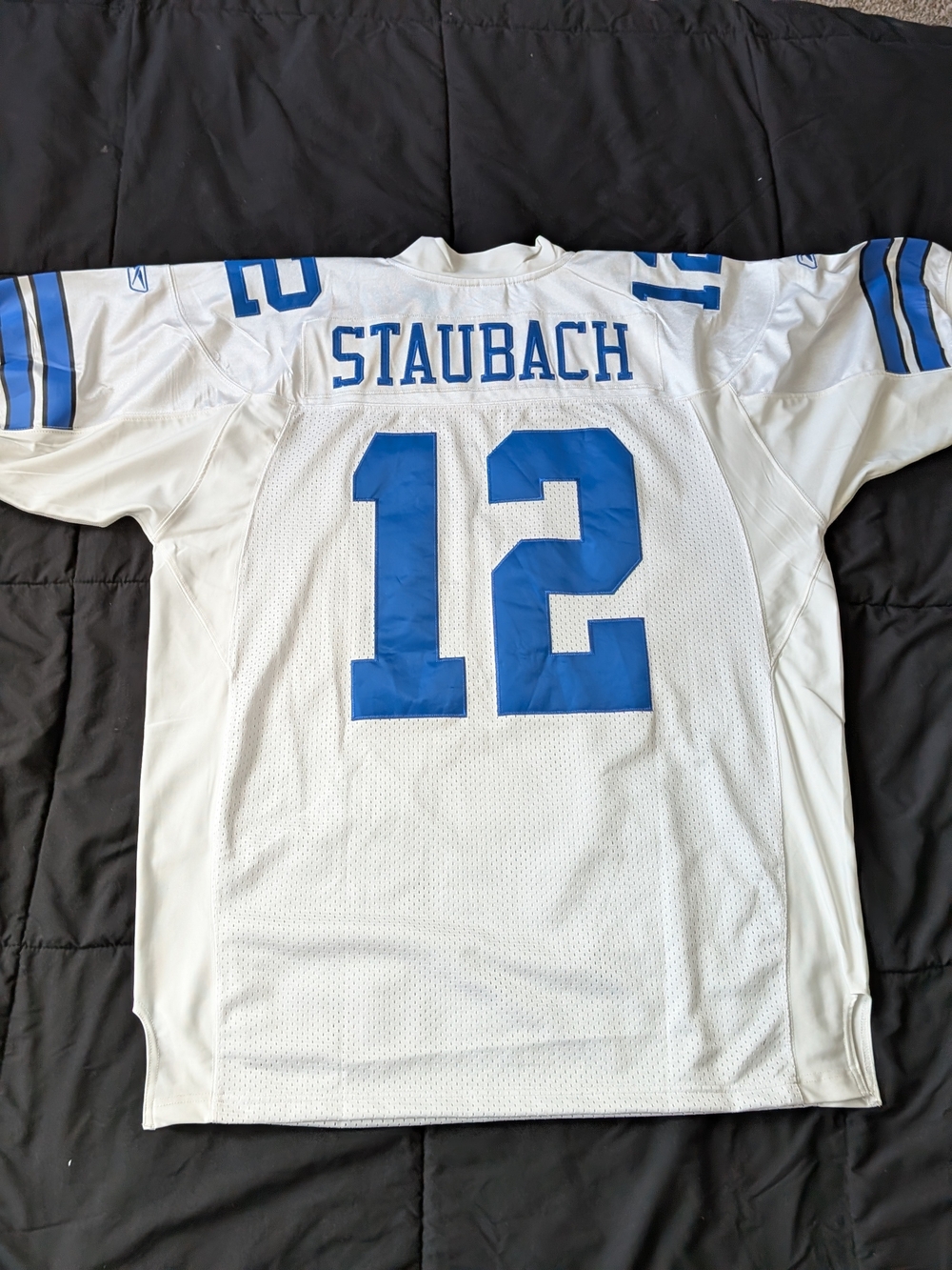Dallas Cowboys Reebok Authentic Jersey Roger Staubach #12 Mens 52 White
